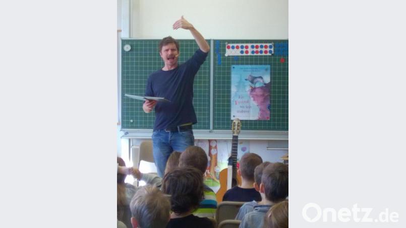 Autor Oliver Scherz in Aktion. Bild: Markus Lacher/exb