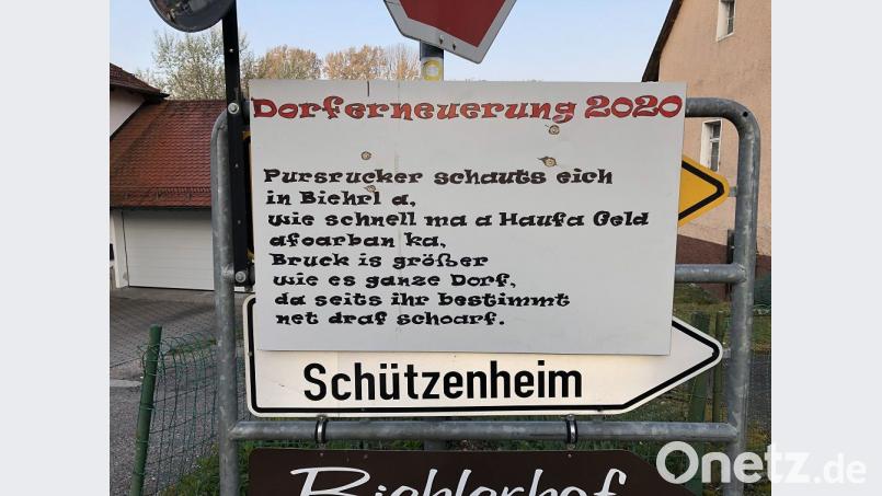 In Pursruck haben die Walperer eine Warnung hinterlassen. Bild: exb