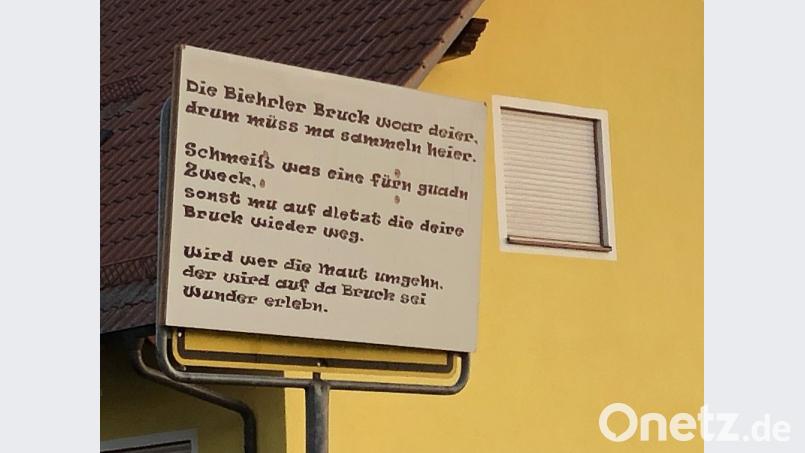 Hier waren Walperer am Werk: Auf der Bühler Brücke wird jetzt eine Maut fällig. Bild: exb