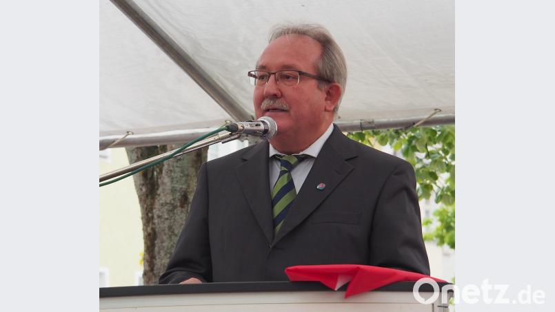 Hauptredner der Maikundgebung 2019 ist Franz-Peter Sichler, IGBCE-Landesbezirkssekretär. Bild: Bühner