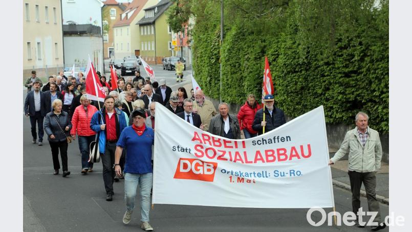 „Arbeit schaffen statt Sozialabbau“: Eine Forderung des DGB. Bild: Wolfgang Steinbacher