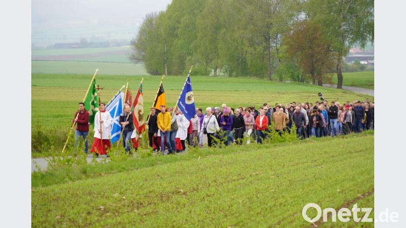 Viele Pilger machten sich von Waldthurn aus zum Fahrenberg auf und eröffneten zusammen mit Pfarrer Norbert Götz und Diakon Janusz Szubartowicz das Fahrenberg – Wallfahrtsjahr 2019. Bild: fvo