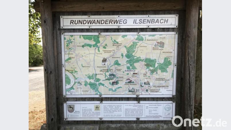 Die Übersichtskarte zeigt, dass die gesamte Wegstrecke ungefähr zwölf Kilometer lang ist. Bei normalem Tempo kann sie zu Fuß in zirka drei bis vier Stunden bewältigt werden. Archivbild: cr