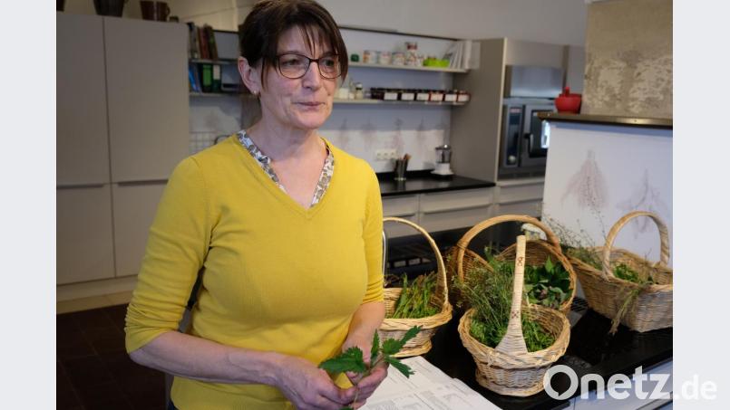 Zur Einführung in die Wildkräuterküche macht Hauswirtschaftsmeisterin Jutta Bundscherer als zertifizierte Kräuterführerin die Hobby-Köche mit den Verwendungsmöglichkeiten der heimischen Wildkräuter vertraut. Bild: do