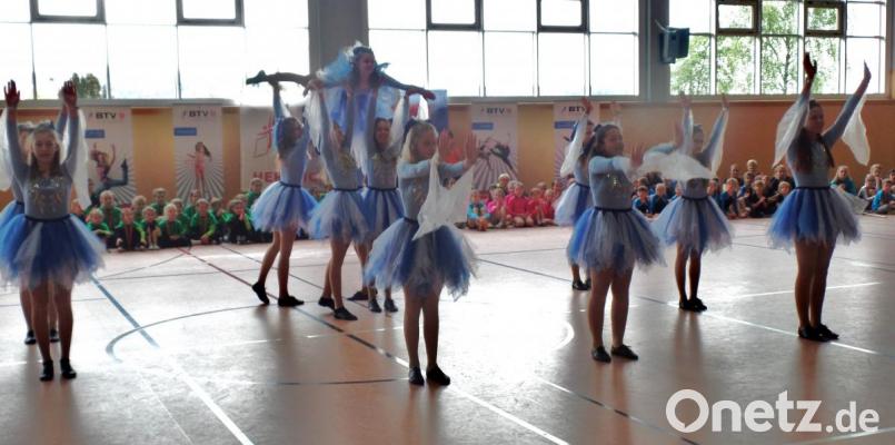 Die Turngruppe „Diamonds“ der TSV-Sparte bot unter den Titel „Traumtänzer“ eine beeindruckende Showdarbietung. Bild: br