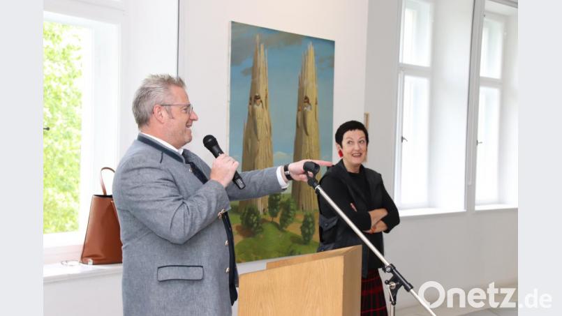 Oberbürgermeister Andreas Feller und Professorin Annette Schröter. Bild: Thomas Dobler