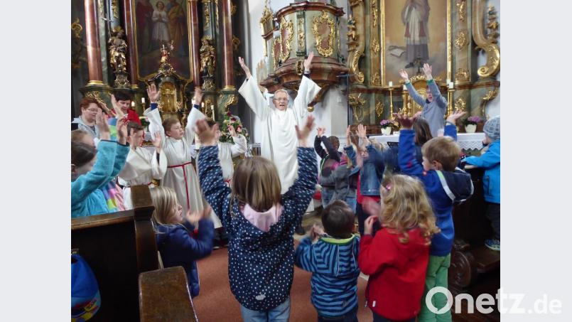 In der Kinderkirche wurde das Osterfest in den Mittelpunkt gerückt. Bild: exb