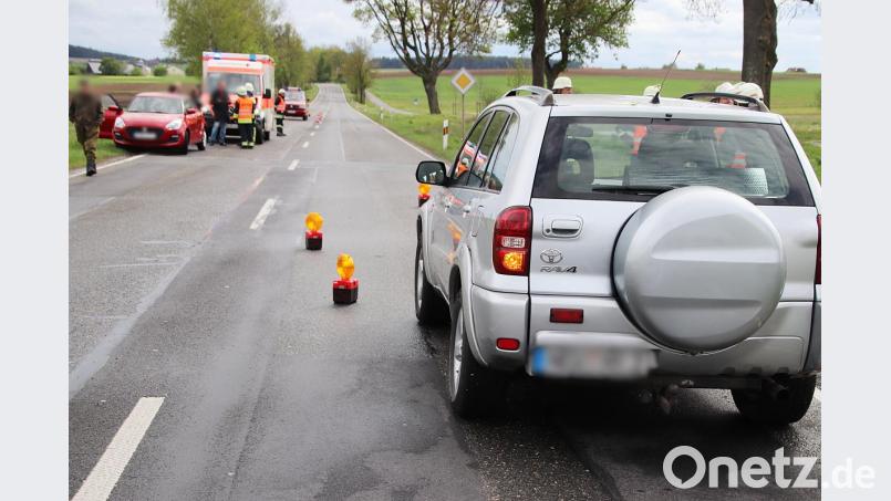 Unfallstelle mit den beiden beteiligten PKW Bild: jma