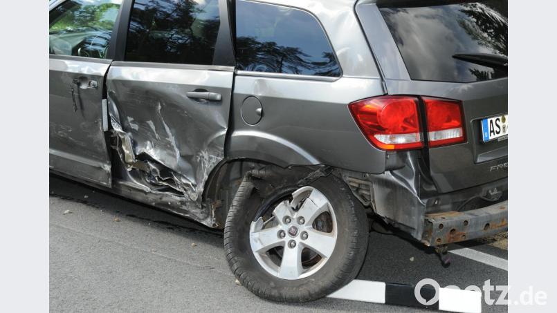 Der Audi touchierte den Fiat an der Fahrerseite. Bild: gf