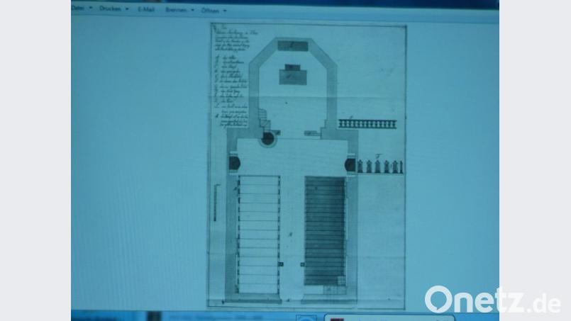 Das ist der Plan von Schreinermeister Nordgauer zum Wiederaufbau der Neudorfer Kirche. Bild: hme