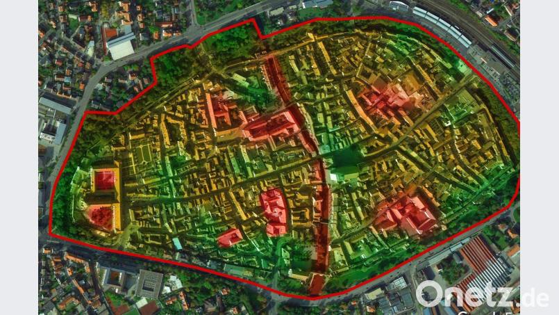Hier sind die Eier versteckt: Grün steht für hohe Chancen, ein Osterei zu finden. In den orange markierten Bereichen wird der Osterhase nicht ganz so aktiv. Rote Zonen sind tabu. Grafik: Andreas Viebig