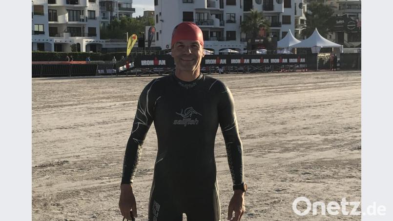 Frank Dietrich kurz vor dem Start am Strand von Alcúdia. Bild: exb