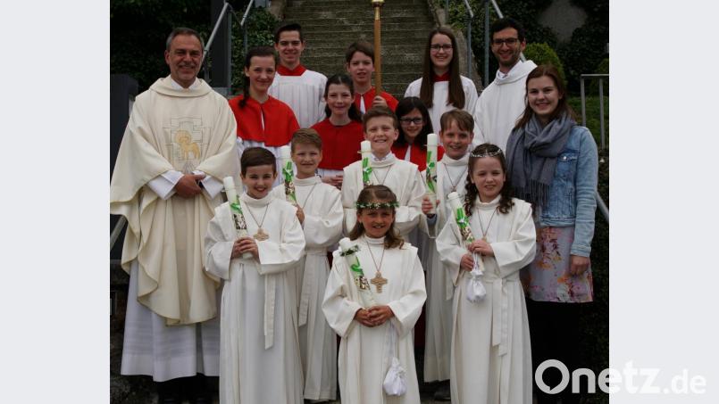 Sechs Kinder waren es heuer in St. Margareta, die ihre Erstkommunion feierten. Bild: ads
