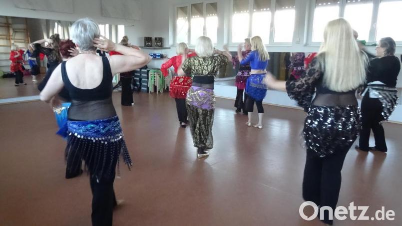 In der Poppenrichter Sporthalle treffen sich die &quot;Ladies&quot; zum wöchentlichen Training. Bild: hka