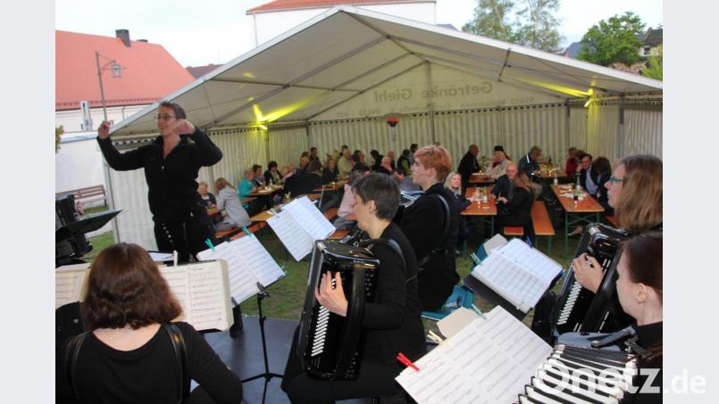 Konzertante und unterhaltsame Akkordeonmusik bot das 1. Akkordeonorchester Waldsassen. Bild: kro