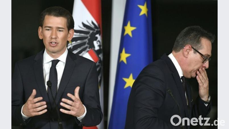 Österreichs Bundeskanzler Sebastian Kurz (links) und Vizekanzler Heinz-Christian Strache. Bild: Robert Jaeger/APA/dpa