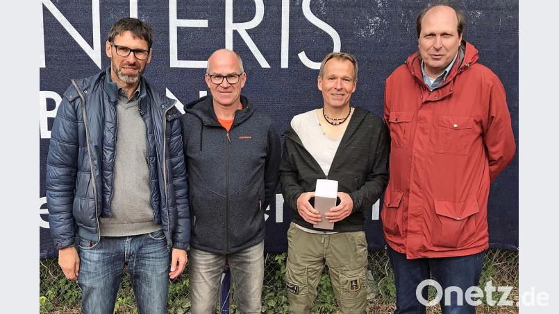RTK-Vorsitzender Andreas Pindl (links) wurde Dritter bei den Herren 50. Mit auf dem Foto (von links): Thomas Maier, Christian Gollwitzer und Bezirkssportwart Thomas Heider. Bild: lst