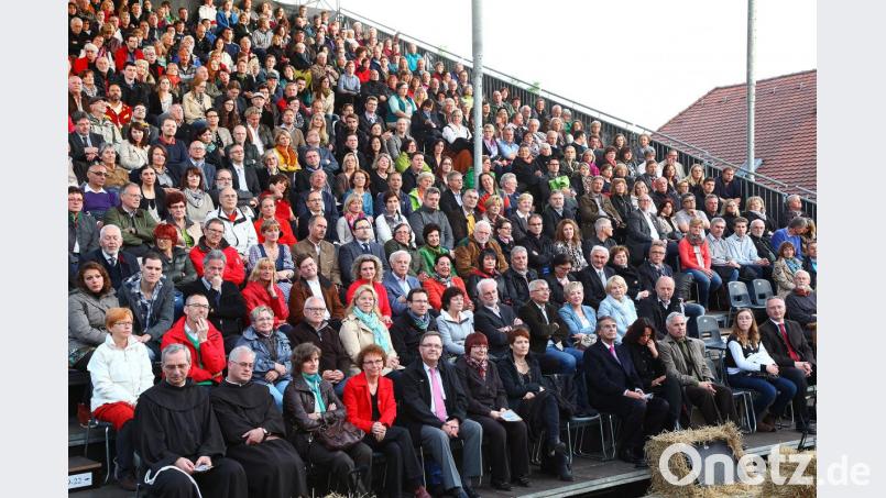 Premierenabend für das Welttheater 2014. So wird es auch am Freitag ab 20.30 Uhr wieder aussehen. Bild: Wolfgang Steinbacher