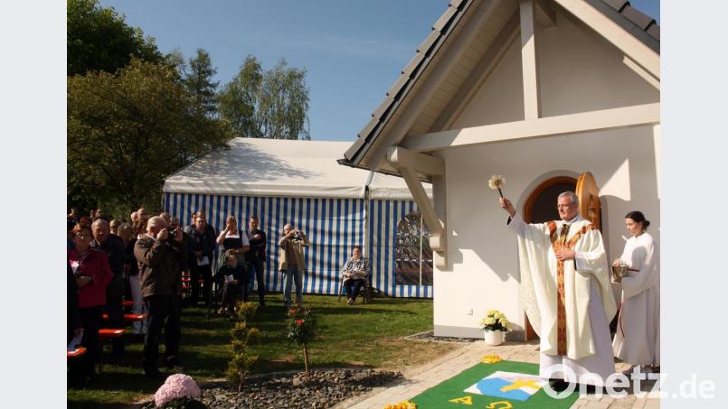 Abt Wolfgang Hagl bei der Weihe der Marienkapelle. Bild: zer