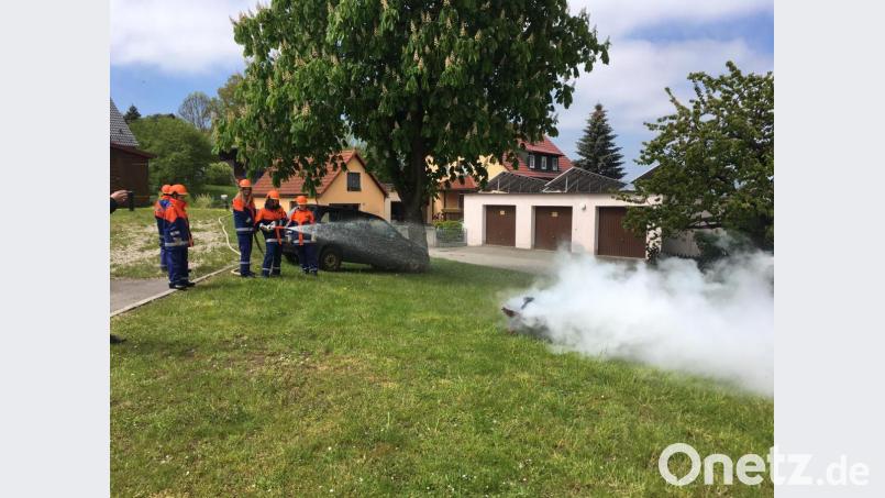 Den Brand brachten die Jugendlichen schnell unter ihre Kontrolle. Bild: dob