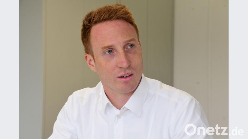 Tim Schmidt,
Projektmanager der Firma Goldbeck für das Parkhaus Marienstraße. Bild: Petra Hartl