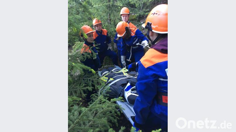 Nicht leicht, im Dickicht eine verunfallte und verletzte Person zu bergen. Bild: dob