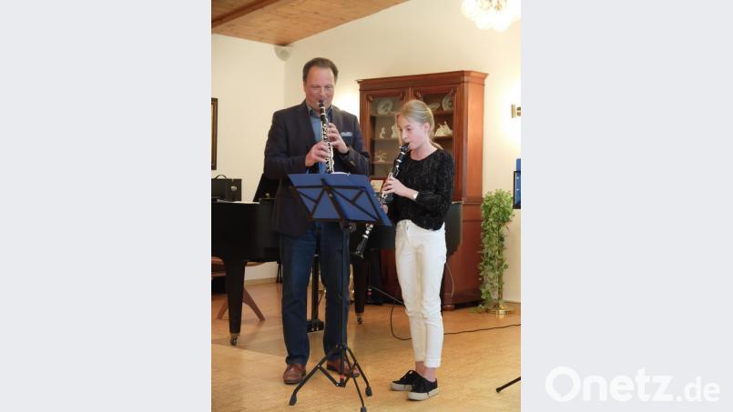 Klarinetten-Vorspiel im Martin-Schalling-Haus. Bild: exb