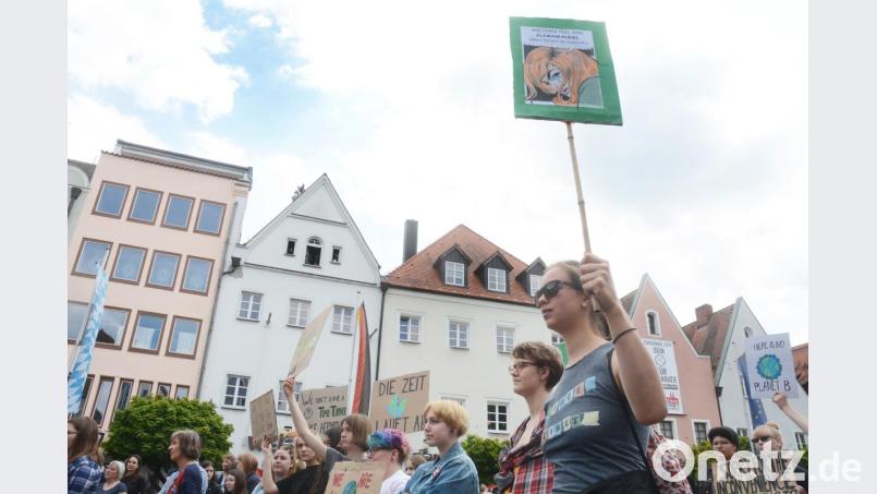 &quot;Friday&#039;s for Future&quot;-Demonstranten am Freitag. Bild: Gabi Schönberger