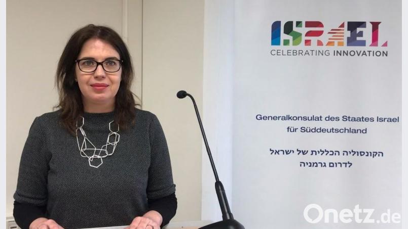 Persönlich konnte sie nicht nach Ammerthal kommen - aber die israelische Genralkonsulin Sandra Simovich grüßte per Video-Botschaft. Bild: exb