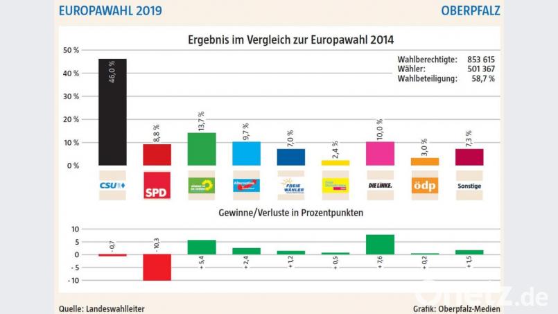 So hat die Oberpfalz abgestimmt. Bild: dnt_red