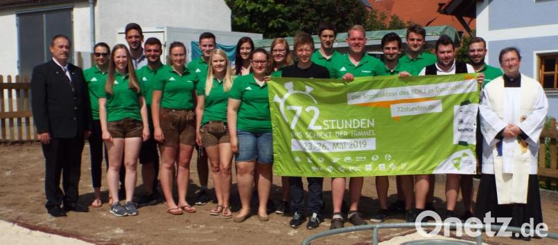 Die fleißigen Mitglieder des Landjugend, die an der 72-Stunden-Aktion teilnahmen. Bild: e