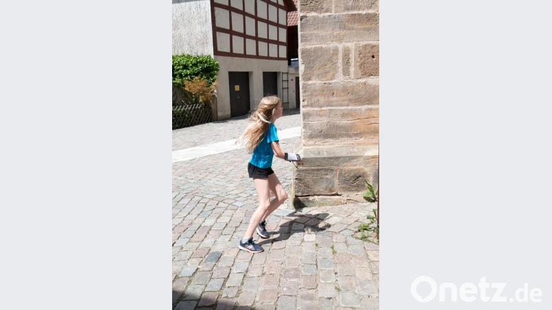 Luise Döhler beim Sprint in Seßlach. Bild: exb