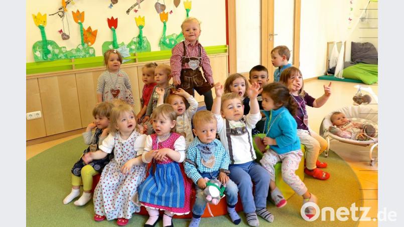 Mit einem bayerischen Fest schlossen die Projektwochen der städtischen Kinderkrippe. Bild: njn