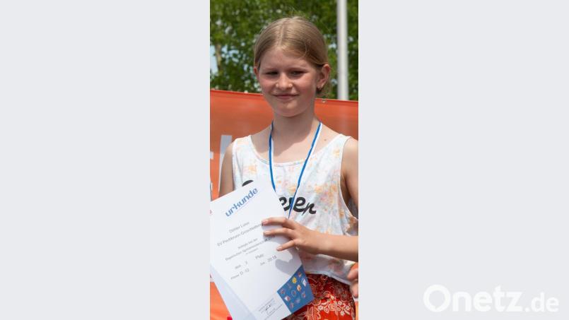 Luise Döhler bei der Siegerehrung. Bild: exb