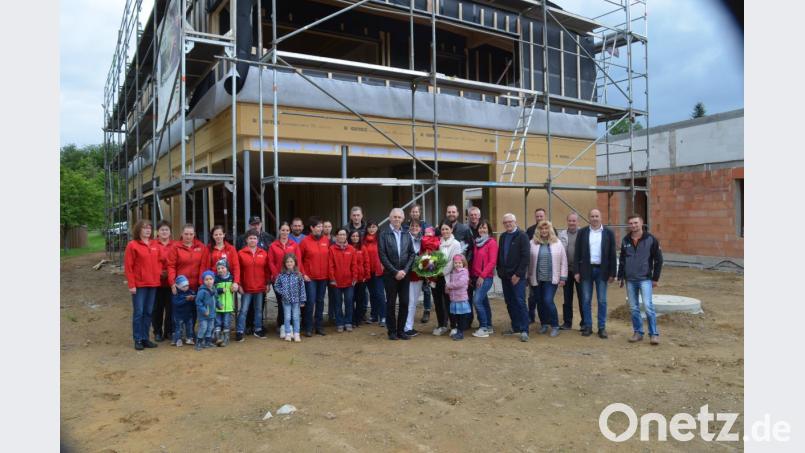 Der Rohbau der &quot;Tagespflege unter&#039;m Fahrenberg&quot; steht. Bild: fz