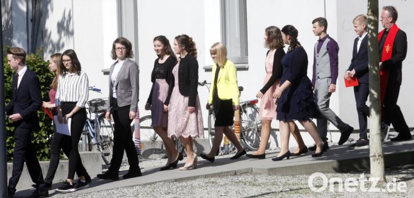 Die Jugendlichen feierten in der Erlöserkirche ihre Konfirmation. Bild: Hirsch