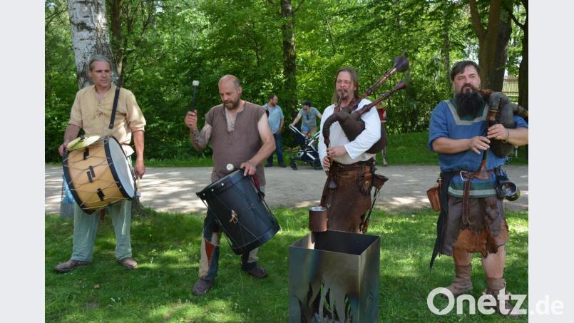 Die Musikgruppe „“Terzium Laszivum“ aus Westheim gefiel mit mittelalterlicher Musik Bild: jr
