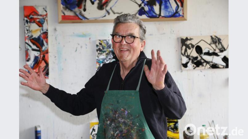 Als Künstler, Kunstvereinsvorsitzender und Organisator der &quot;Pertolzhofener Kunstdingertage&quot; hat Heiko Herrmann in fast drei Jahrzehnten seinen zweiten Wohnsitz im Dorf geprägt. Bild: Gerhard Götz