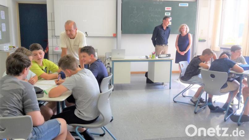 Die Siebtklässler verbringen einen Aktionsvormittag mit OTV. Bild: tu