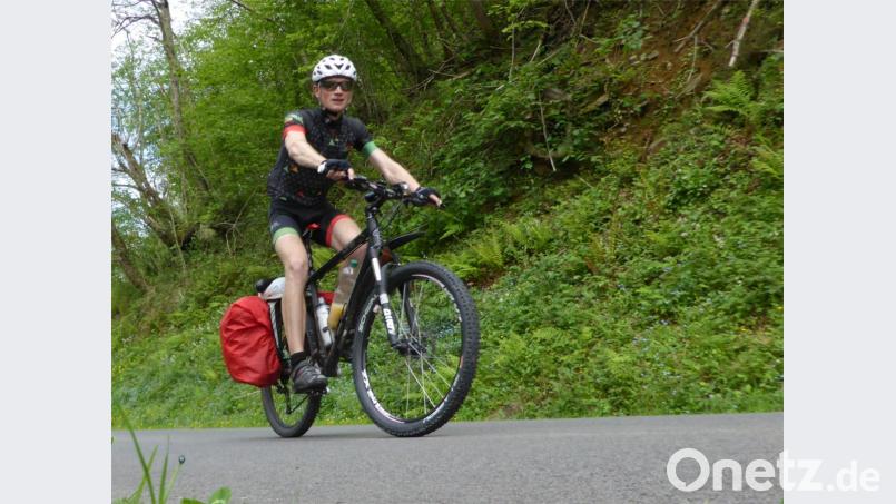 Manchmal sieht es leichter aus, als es ist. Christian Konz macht auf dem Jakobsweg überwiegend einen entspannten Eindruck. Bild: exb