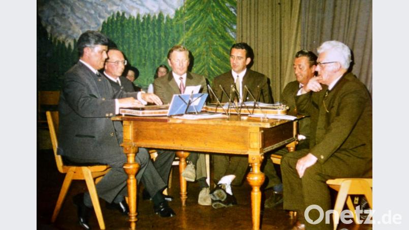 Die &quot;Gründungs-Schwalberer&quot; vor 60 Jahren, von links Willibald Reiß, Hans Mayer, Georg Hartmann, Georg Pfab, Hans&quot;Wastl&quot; Kiener und Ernst Frohmann. Bild: sh