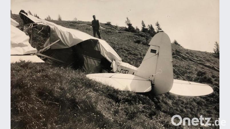 Es ist 17.48 Uhr am Donnerstag, den 12. Juni 1969, als das Unglück geschieht. Ingo Pietsch verliert die Kontrolle über sein Flugzeug. Die weiße Piper zerschellt an einem Berghang. Bild: exb