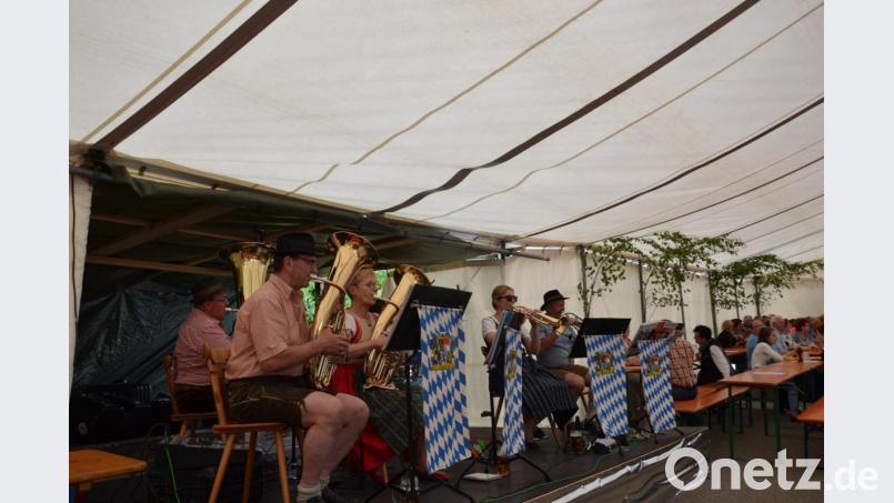 Die Straßenmusikanten spielen zünftig böhmisch/bayrisch auf. Bild: gi