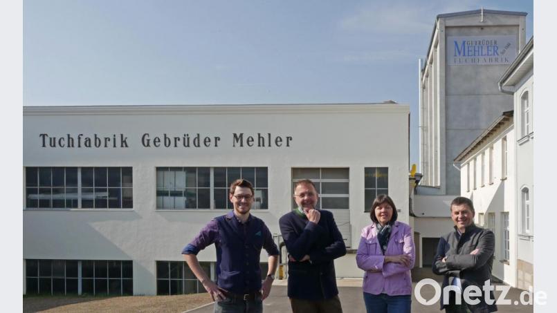 Die Führungsspitze der Tuchfabrik Mehler von links: Maximilian, Ludwig, Edith und Paulus Mehler. Bild: tr