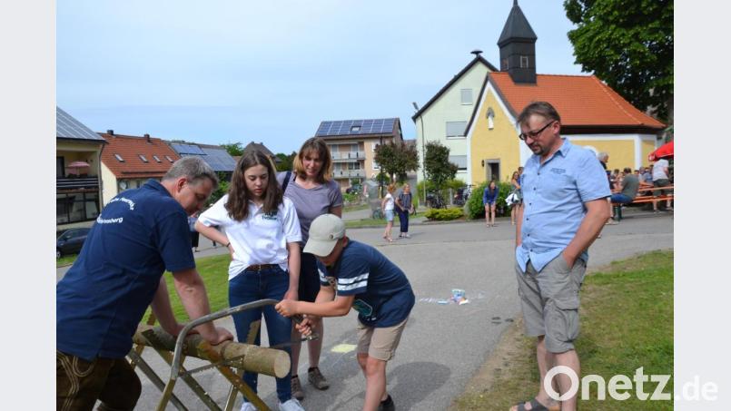 Ganz schön schweißtreibend ist das Holzsägen. Bild: gi