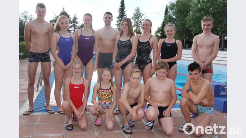 Ein Großteil der Wettkampfgruppe des Tirschenreuther Schwimmclubs. Bild: kro