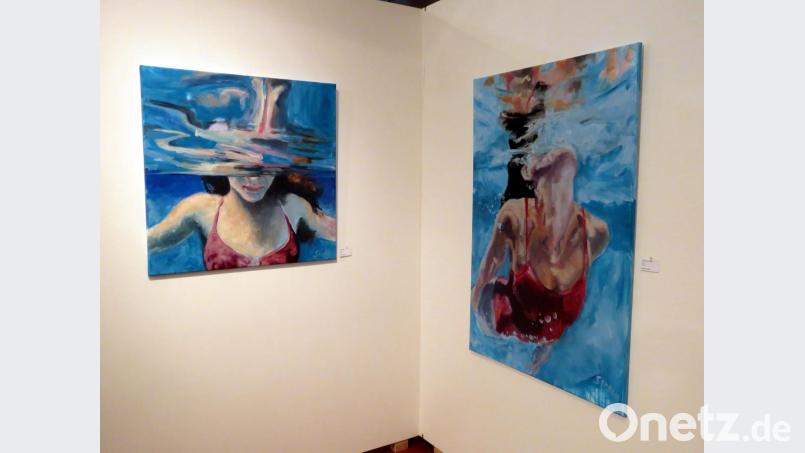 Ausdrucksstark präsentiert sich der Oberpfälzer Kunstverein i nseiner Pfingstausstellung in der Sophie- und Hans-Scholl-Realschule. Besrichtigt werden können die Werke bis Ende der Ferien täglich. . Bild: ubb