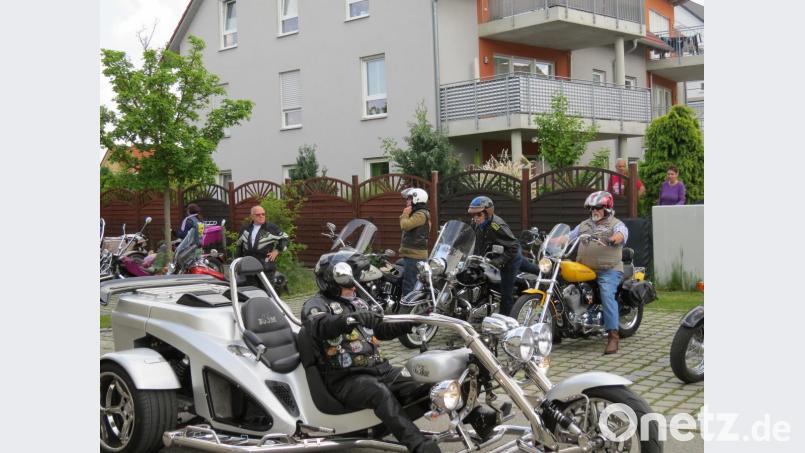 21 Fischbacher Bikers kamen zum Sommerfest der Lebenshilfe nach Schwandorf Bild: exb
