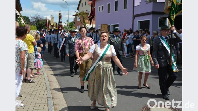 Die Ringelstein-Schützen aus Ottengrün hatten gute Laune Bild: jr