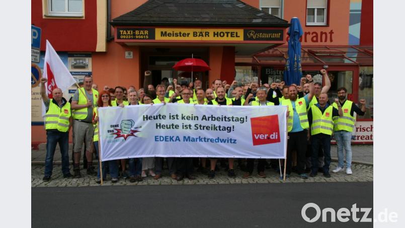 Streik der Edeka-Mitarbeiter. Bild: fpoz